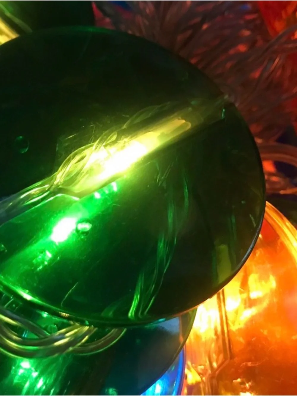 IKEA SKINA Indoor Multicolor Disc String Lights Decor Green, Blue, Amber, Clear